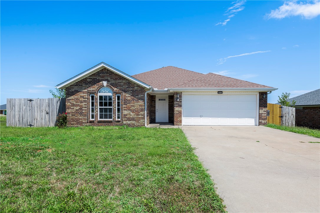 Welcome to 520 Dewberry Lane in Centerton! This well-maintained 3-bedroom, 2-bath home offers 1,385?sq?ft of living space on a spacious corner lot. The open-concept layout includes a comfortable living area, dining space, and a fully equipped kitchen with included appliances. The primary suite features a private bath and walk-in closet. Enjoy central heat and air, an attached 2-car garage, and a large fenced backyard—perfect for outdoor enjoyment. Located just minutes from schools, shopping, parks, and Bentonville West High School. Easy access to HWY 102 and I-49.
