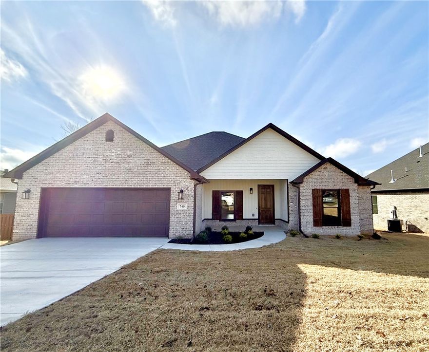 New Construction! Lots to love in thei 4 bedroom 2.5 bath home. The kitchen has lots of cabinet space, Granite Countertops, a large bar and a walk in pantry. Spacious rooms with vinyl plank floors. Nice covered front and back porches. Close to I40 and Walmart.  Stop by and check it out for yourself.  List agent is related to the seller. Taxes are for lot only.
