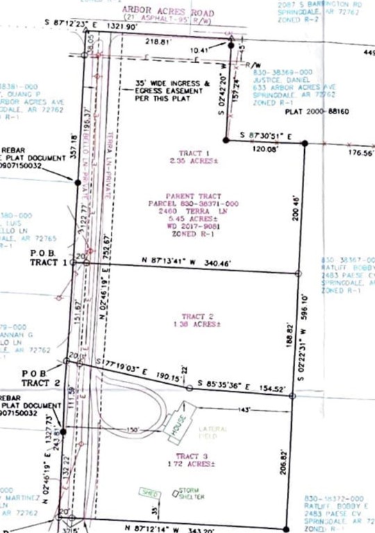 1,580 +/- Sq ft home on 1.72+/- acres in Tontitown