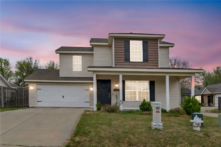 Charming, two story craftsman style home located minutes from the University, Interstate 49 and shopping. Spacious and open living space and dining. Covered front porch and fenced yard. Great home for investors or first-time home buyers. Up to $2800 Preferred Lender Credit for qualified buyers through First Colony Mortgage.