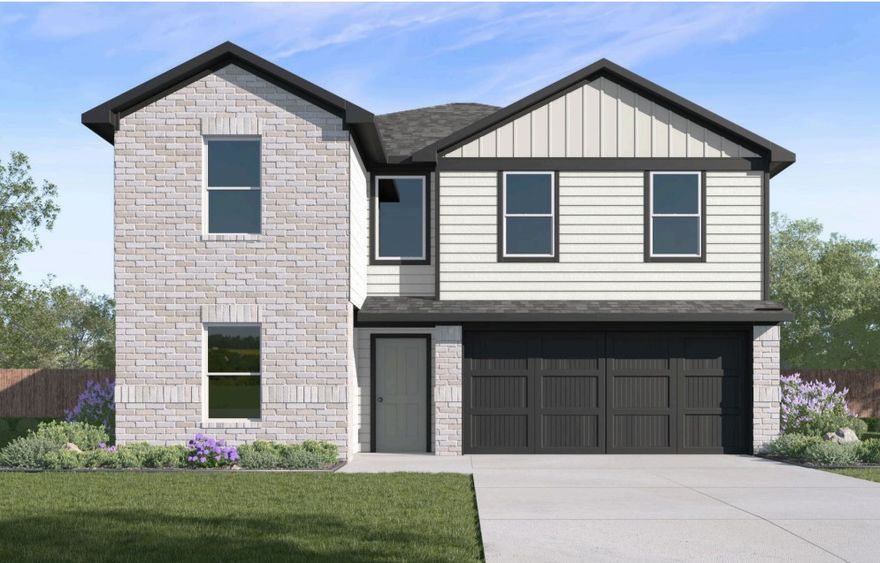 The Dashing Daphne plan in Whispering Springs offers 5 bedrooms and 3 bathrooms! A secondary bedroom is located on the first floor, while the primary and all other bedrooms are located upstairs. Upon entering, you’ll find a spacious kitchen open to the dining area and living room, perfect for entertaining! This plan features an upstairs game room! The downstairs will have LVP throughout, with carpet in all bedrooms, game room and on the stairs. The upstairs ensuite features a walk-in shower! These homes will have brick with Hardie® siding per plan. Parcel and tax TBD. HOA will have a $100 cap fee.