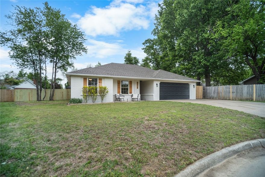 A stunning 3-bedroom home nestled in a quiet cul-de-sac in Rogers offering exceptional curb appeal. This beautifully maintained property features numerous updates completed in recent years making it truly move-in ready. The kitchen boasts elegant granite countertops perfect for both everyday living and entertaining. Conveniently located just minutes from I-49 and Walmart Home Office, this home offers both comfort and accessibility in an ideal location. Enjoy relaxing in the bright and inviting sunroom overlooking the backyard. This is a must-see property!