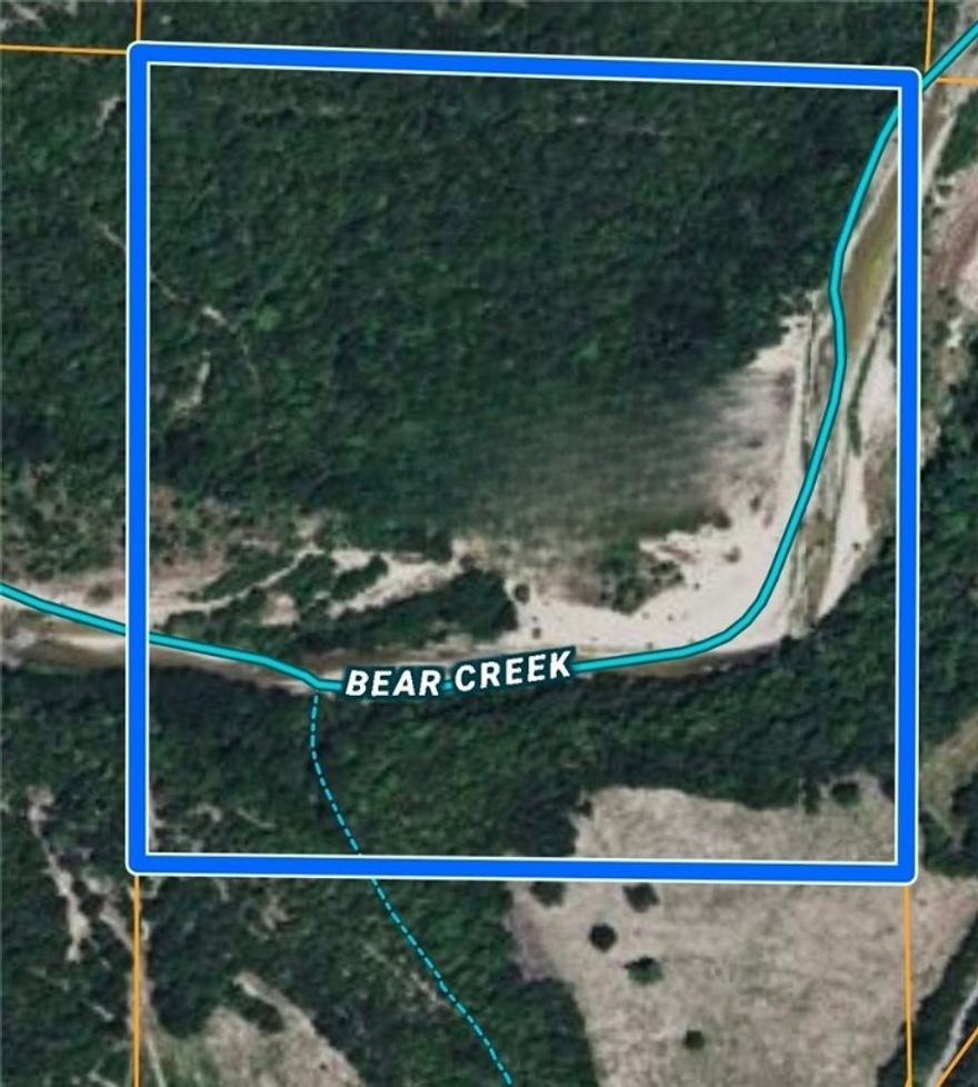 40 unrestricted acres located on bear creek in Omaha.