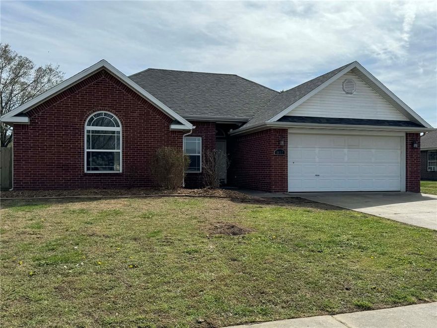 Nice, clean 3 bedroom, 2 bath with 2 car garage. Fenced back yard, gas log fireplace, new appliances, whirlpool tub, carpet and tile floors, covered patio. Ready for occupancy.