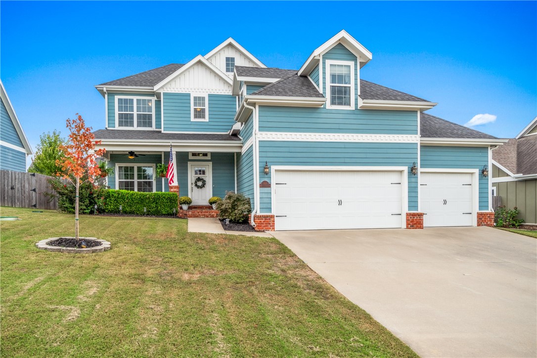 The house to make your home in coveted Hyde Park is on the market! This 2,790sq ft stunner includes 4 bedrooms, office with doors, & a spacious bonus room, 3 1/2 bathrooms, gas range & inset cabinets, gas fireplace, drop-in homework desk & more! Enjoy all 4 seasons on the covered back patio & west facing front porch, which is complete with a white porch swing! New paint in 2025. 1 mile from Evening Star Elementary & 2 miles from Mt. Hebron Park & Pinnacle Hills- the location can't be beat! Hyde Park offers a community pool & park. Welcome Home!