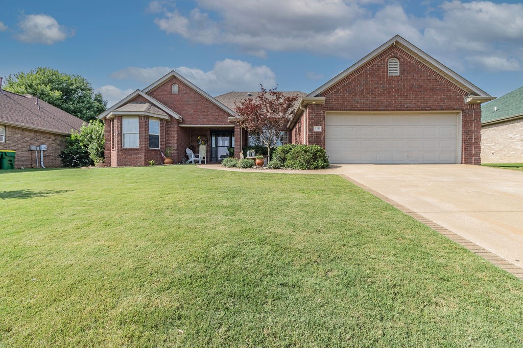 All brick home with tasteful updates in a quiet neighborhood just blocks from Bentonville West High School and Centerton Gamble Elementary. Open feel layout with high ceilings, granite kitchen counters, gas logs fireplace. Master bathroom with his and her vanities, whirlpool tub and large walk in tiled shower. Roof and water heater 5 years old, HVAC 6 years old. Kitchen appliances replaced 3 years ago. Oversized 2-car garage. Escape to the backyard man cave/she shed, 12x20 with electricity, air conditioner. Entertain on the patio, or relax on the deck around the pool!