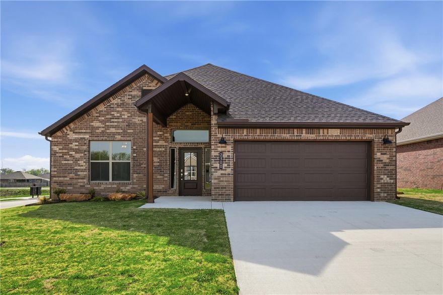 Welcome to Heritage Ranch, Phase 4! This new construction home features 4 spacious bedrooms, 2 bathrooms, and an open kitchen seamlessly flowing into the dining and living areas with a fireplace. Enjoy stylish finishes and amenities, including brick and hardie siding, cedar shutters, full guttering, LED disk lighting with fan and light kits in all bedrooms, a spacious kitchen island with pendant lights, 3cm quartz countertops, a smart thermostat, fireplace, built-in shelves, a Frigidaire Gallery appliance package, and more! This home combines style, comfort, and the convenience of nearby schools, shopping, and other amenities.