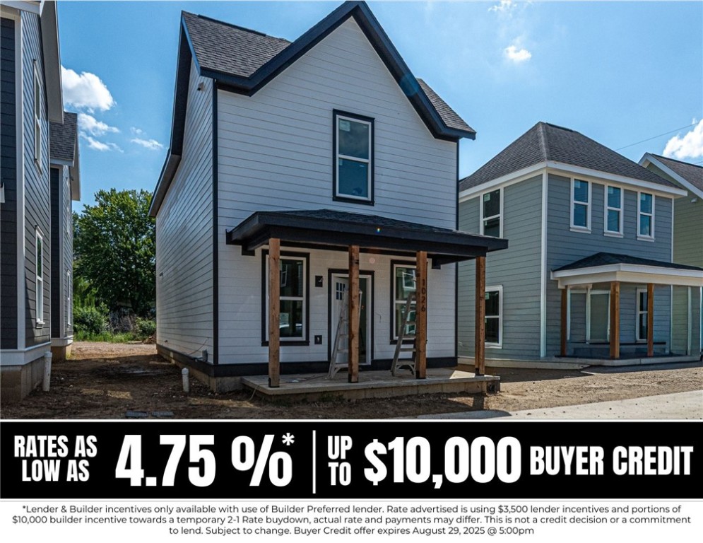 RATES AS LOW AS 4.75% when lender credit & portions of builder incentive are applied to a temp 2-1 buy-down! $10,000 Builder incentive w/ use of Preferred Lender. Pref Lender offers additional $3,500 credit toward rate buy-down. Incentives expire 8/29/25 @ 5PM* (OPEN HOUSES hosted @ MODEL HOME: 1015 N Laramie Heights) Welcome to Southern Woods! A Trailside Community at the base of Centennial Park 2022 Top Outdoor Facility Rating) Location offers access to miles of trails, greenspaces with paved pathways, & bicycle stalls, minutes away to shopping, food, I-49, & University of Arkansas! 3 BEDROOM DUPLE floor plan feat: a covered front porch w cedar post, open concept first floor w 9’ ceilings, LVP floors, & kitchen w 3cm granite counters, tiled backsplash, center island, stainless steel appliances! Main floor primary bedrm, walk-in closet & ensuite! Upstairs 2 Bedrms w/ walk-in closets & ensuites & laundry rm! Perfect for homeowners & investors! POA $35/mo incl lawn mowing! Join this community in a premier location!