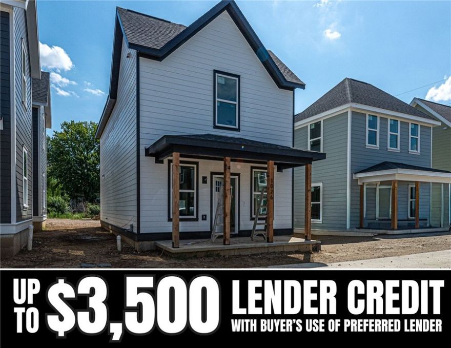 $3,500 LENDER CREDIT offered with buyer’s use of builder’s preferred lender - Use towards rate buy-downs or closing costs! (OPEN HOUSES hosted @ MODEL HOME: 1015 N Laramie Heights) Welcome to Southern Woods! A Trailside Community at the base of Centennial Park 2022 Top Outdoor Facility Rating) Location offers access to miles of trails, greenspaces with paved pathways, & bicycle stalls, minutes away to shopping, food, I-49, & University of Arkansas! 3 BEDROOM DUPLE floor plan feat: a covered front porch w cedar post, open concept first floor w 9’ ceilings, LVP floors, & kitchen w 3cm granite counters, tiled backsplash, center island, stainless steel appliances! Main floor primary bedrm, walk-in closet & ensuite! Upstairs 2 Bedrms w/ walk-in closets & ensuites & laundry rm!  Perfect for homeowners & investors! POA $35/mo incl lawn mowing! Join this community in a premier location!