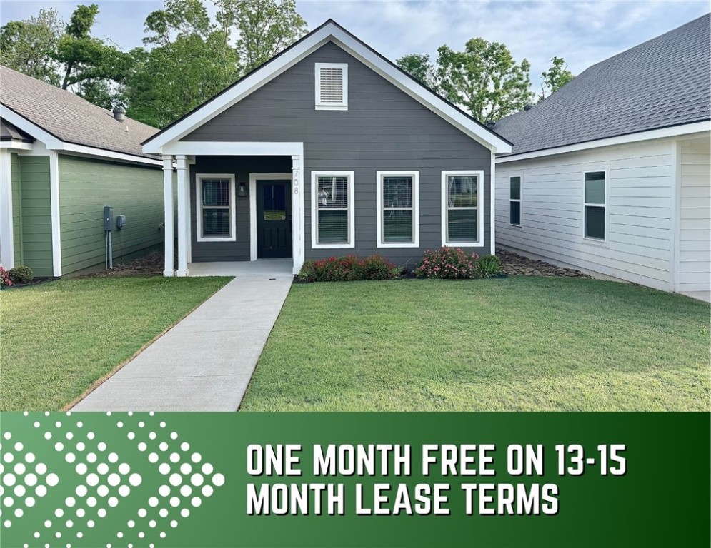 One month FREE on 13-15 month lease terms! Unbeatable location near Crystal Bridges Museum, the Alice Walton School of Medicine, Downtown Bentonville & Walmart’s new campus. Enjoy a vibrant community with top-tier amenities, including a clubhouse, pool, pickleball court, dog park, yard maintenance & access to the countries top premier mountain biking trails. Leopold floor plan boasts LVP flooring, crown molding, blinds, ample storage & quality throughout. The living room & dining area offer a seamless open floor plan, perfect for entertaining, with abundant natural light & smooth flow into the chef’s kitchen. Chef’s kitchen features 3cm granite countertops, Frigidaire stainless steel appliances, refrigerator, a pantry, tons of storage & abundant natural light. Spacious primary suite includes a perfect ensuite bathroom with walk-in tile shower, double sinks, & large walk-in closet. Patio perfect for entertaining! Oversized garage with ample storage.
