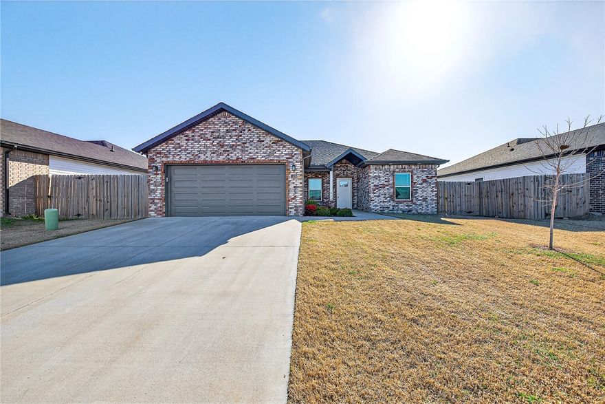 Welcome to this like-new, one-owner home built in 2022 in the highly desirable Bentonville/Centerton area! This beautifully maintained property features a modern open-concept layout with a spacious kitchen and living area, perfect for entertaining and everyday living. The thoughtfully designed split floor plan offers privacy for the primary suite while the additional bedrooms provide flexibility for family, guests, or a home office. The kitchen boasts stylish finishes, ample counter space, and seamless flow into the living area, creating a bright and inviting atmosphere. Step outside to a fantastic backyard complete with raised garden beds, ideal for gardening or relaxing outdoors. Conveniently located just minutes from Downtown Bentonville, the Bentonville Square, Walmart Home Office and new campus, Crystal Bridges Museum, The Momentary, Coler Mountain Bike Preserve, Slaughter Pen Trails, and all the shopping, dining, and entertainment Northwest Arkansas has to offer.