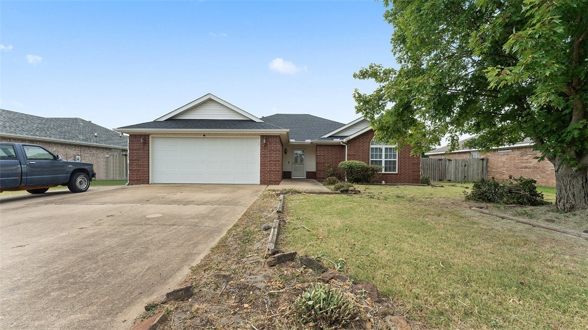 This one owner home was purchased new in 2002 & many memories have been made here. The exterior of the home is all brick & had a new roof put on in 2021. The seller poured an extra concrete pad to park her beloved S-10 & extended the back patio so she could include a large pergola. She also put in raised garden beds where she grew cucumbers, squash, tomatoes, jalapenos, & more! She has also planted Irises, Crepe Myrle's, & Morning Glories around the house. The large master has plenty of natural light & the ensuite has his & her closets, walk-in shower, & a whirlpool tub! The large living room has a gas fireplace & recently had new floors installed. The kitchen has all stainless steel appliances, an island, pantry, breakfast nook, & dining area. The house is solid but does need a little TLC. Fresh Paint throughout will be needed, new carpet in the bedrooms will help, & replacing some of the trim would finish it off. And the seller is giving an allowance for those items with an acceptable offer.