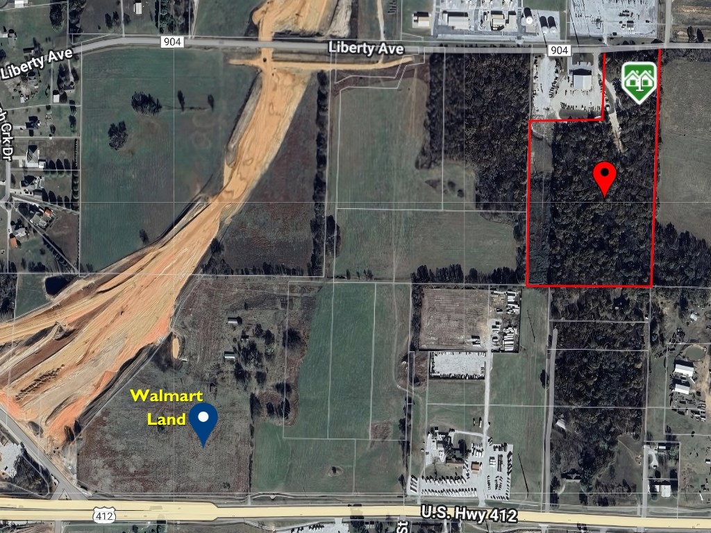 16 +/- Acres zoned I-1 in Tontitown, Close to the new 412/68/612 intersection.
Will subdivide or build to suit. Great for storage warehouse or manufacturing.