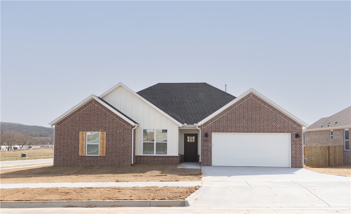 Welcome to this stunning 4 bedroom, 2 bath home in the heart of Prairie Grove. This thoughtfully designed home offers modern style with every comfort. The open split bedroom layout features luxury vinyl plank flooring throughout, a spacious living area, and a beautifully designed kitchen with granite countertops, stainless appliances, pantry, and ample cabinet space. With an annual HOA of just $300/1st year & $200/year thereafter, you'll enjoy the neighborhood charm of Mountain View Estates while staying close to Fayetteville amenities.