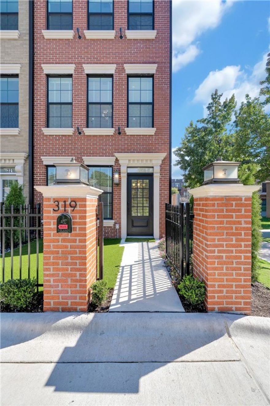 Step into the epitome of luxury and elegance at Oak One, where these Bostonian-classic inspired brownstones redefine upscale urban-living in downtown Bentonville. This premiere corner lot Gilmore II (3br/3ba, 1-car garage) exemplifies unparalleled craftsmanship and attention to detail, from the majestic cast stone and classic brick exteriors to the private green space courtyards. Designed for discerning tastes, these homes feature herringbone hardwood floors, towering solid-core custom doors, and bespoke high-end finishes including 24k-gold plated light fixtures and a stunning 1000-light teardrop chandelier. Indulge in the pinnacle of convenience with touches such as Hansgrohe faucets/shower-heads, high-end smart toilets (w/ bidet feature) & mirrors, heated towel racks, and fine appliances throughout. Enjoy a lifestyle of sophistication mere steps away from some of Bentonville's most iconic landmarks such as the Ledger, Pedaler’s Pub, Skylight Theater, the adjacent bike trail and more!