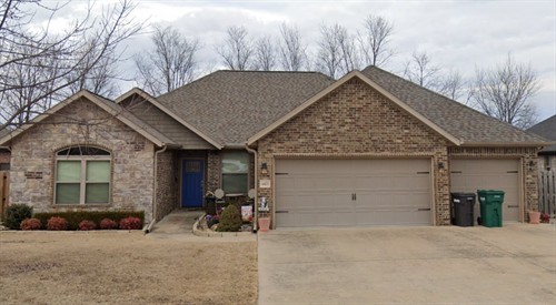 Welcome to this well-maintained 4-bedroom, 2-bathroom home located in the desirable Meadow Oaks subdivision of Rogers. Built in 2014, this home offers an open floor plan with spacious living areas, a cozy gas fireplace, and a large kitchen featuring granite countertops and stainless steel appliances. The primary suite includes a walk-in closet and double vanities. Enjoy the convenience of a 3-car garage and a fenced backyard with a covered patio—perfect for outdoor relaxation. Located just minutes from shopping, dining, and schools, with easy access to I-49 and Pinnacle Hills area. Lawn care is tenant's responsibility.
