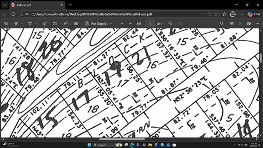 Nice building site in developing area. No survey or perk test has been done.  No seller's disclosure on file. Lot did not have a satisfactory perk test for a 3 bedroom septic, and lot is back on the market and perk results are attached.