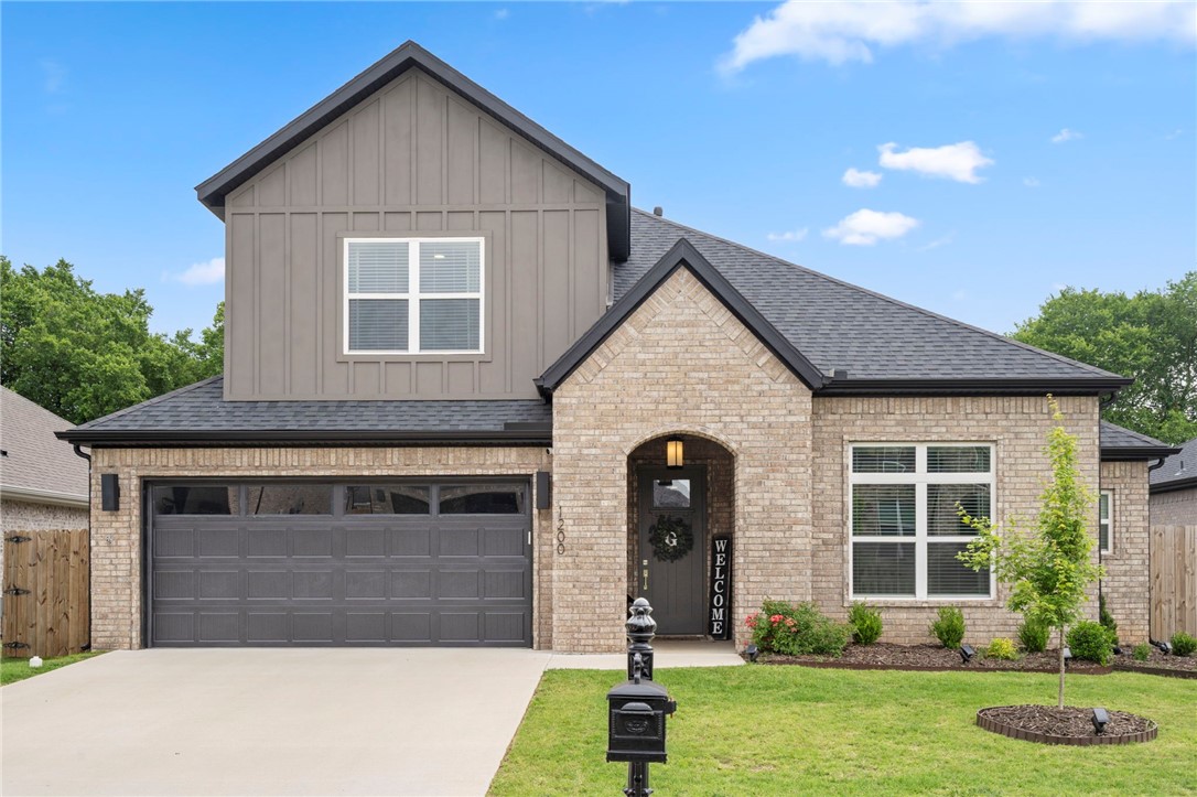 Welcome home to 1200 Whistler St in Bentonville! This beautiful 2 story home boasts an open, functional layout with 4 bedrooms and 3 full bathrooms. The common areas feature 11ft ceilings giving this entry and living room a grand feel. The chef's kitchen features a large island, cabinets to the ceiling and you will love the leathered granite countertops. All 3 bedrooms on the main level are good size and all come with walk in closets. The upstairs bedroom has it's own on suite bathroom that is perfect for a guest bedroom, mother-in-law suite, bonus or office room! Enjoy evenings on your extended patio that is perfect for hosting outside events and let the kids or pets play in the fully fenced back yard. Come see all this beautiful house has to offer see if you're ready to make it home!