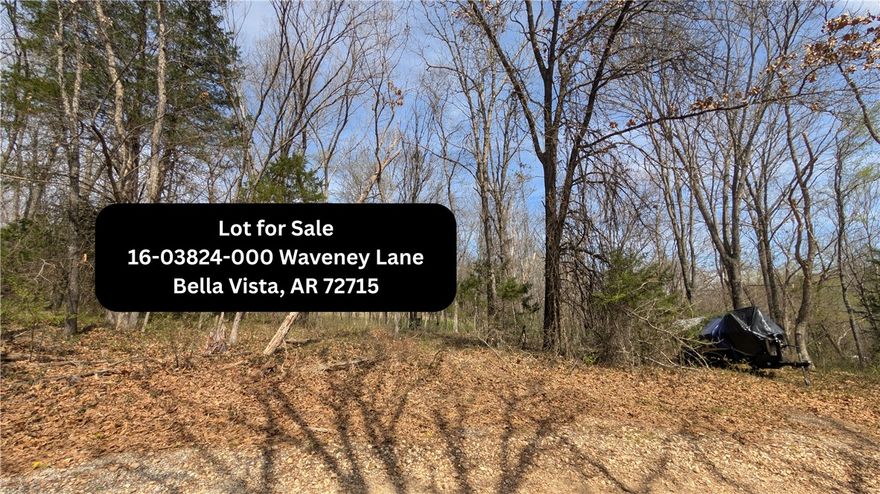 Welcome to Northwest Arkansas! Build your dream home on this 0.28-acre lot tucked away in a quiet cul-de-sac in Bella Vista. Enjoy the peace and privacy of a low-traffic setting while still being surrounded by everything that makes Bella Vista so desirable, scenic wooded surroundings, rolling terrain, and access to outdoor recreation. Bella Vista is known for its incredible amenities, including multiple golf courses, lakes, and miles of trails, making it a true destination for nature lovers and outdoor enthusiasts.  Whether you're looking to build now or invest for the future, this property offers a great opportunity in one of Northwest Arkansas’s fastest-growing areas. For easy directions, enter 36.437096, -94.288517 into your GPS to locate the property.
Ask your agent for additional details, including the septic test and conceptual building plans.