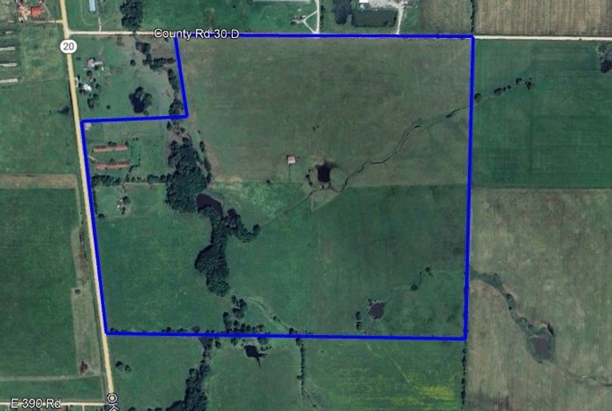 This 186-acre tract of open land offers a rare opportunity for ranching, agriculture, or a private country retreat. The property features lush, productive grass capable of supporting a wide variety of uses, along with natural spring and multiple ponds that enhance both