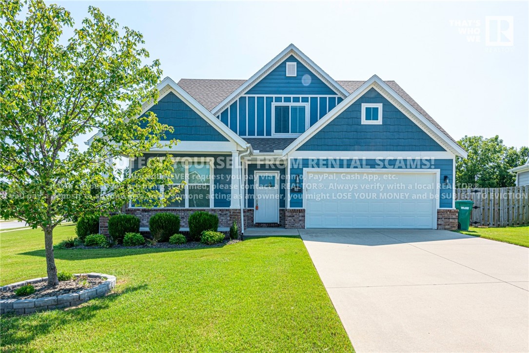 AVAILABLE NOW! Check out this gorgeous 3 bedroom 2 1/2 bathroom property located just minutes away from shopping, eateries, Mercy hospital, and trails connecting to the greenway! Head inside from the covered front porch and into the front living room with kitchen window peninsula perfect for entertaining! Flow into the kitchen that features granite counter tops, tiled flooring, large island, eat-in dining room, and spacious family room with high ceilings and gas log fireplace! Downstairs, relax and rejuvenate in the primary bedroom with private ensuite featuring double sink vanity and separate tub & shower! Plus two additional bedrooms and 1 1/2 additional bathrooms! Head out back and enjoy the outdoors from the comfort of the covered extended back patio in the fenced in backyard! *No Cats. 15lb limit for pets **Tenant is responsible for all utilities and lawn care/maintenance.