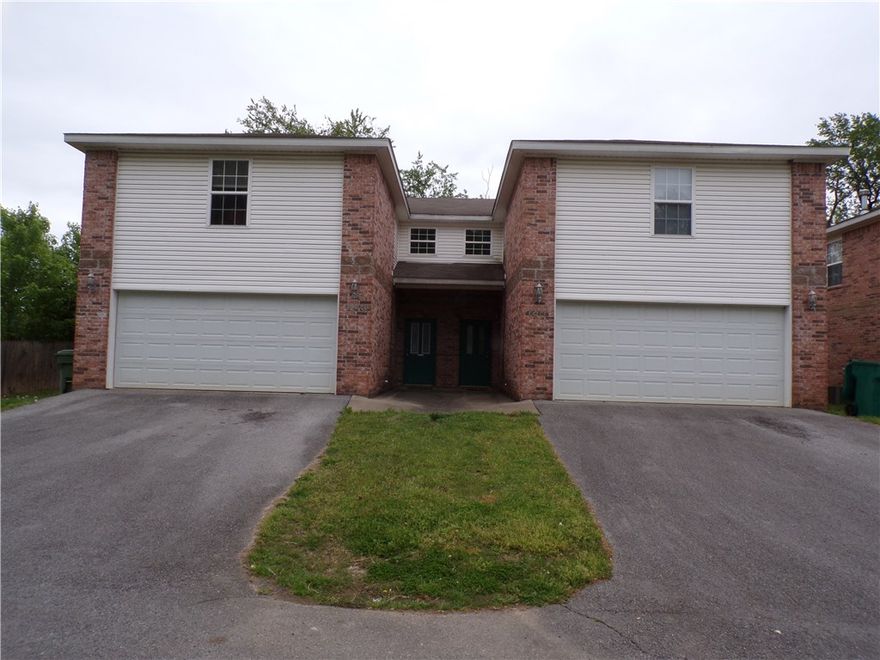 Four duplexes on cul-de-sac in central Rogers. Each unit is 3 bed, 2 1/2 baths, 2 car garage and approx. 1650 SF. Downstairs: Kitchen, living/dining room, and 1/2 bath. Upstairs: 3 big bedrooms with ample closet space, 2 full baths, and laundry room. Flooring is all tile/solid surface downstairs, some upstairs units have wood flooring. Upper deck off master in each unit. Great investment opportunity near NW Park with playground, tennis, and ballfields located near schools, shopping, Hwy 102.