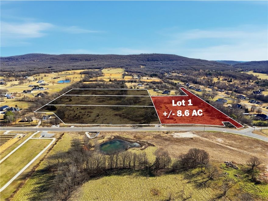 Rare opportunity to acquire prime residential development land in Farmington, AR! This ±8.6 acre corner lot is ideally located across from Farmington High School, with Hwy 170 recently expanded and the Farmington School District planning on constructing new facilities across the street. Just 2 minutes from Farmington High School and its new $16 million sports complex, this property offers exceptional visibility, access, and long-term growth potential. Zoned RE-1 (Residential Estate District), the land is well-suited for building your dream home. With NWA experiencing rapid growth and developable land in Farmington becoming increasingly scarce, this site presents a rare investment and development opportunity in a highly sought-after location. Secure your place in one of NWA's fastestgrowing markets and bring your next residential project to life on this exceptional piece of land.
