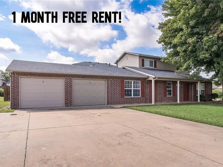 Rental property located at 3501 SW Landau Ct in Bentonville, AR 72712, featuring 2 bedrooms and 1 bath. This home offers a functional layout in a convenient location near shopping, dining, and major employers, with easy access to local amenities.