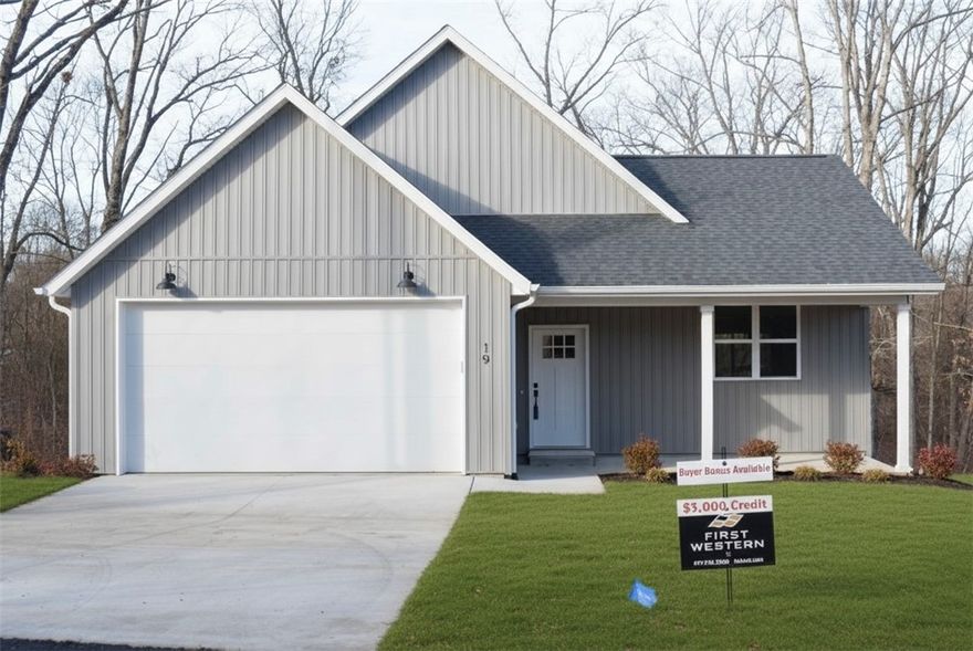 A beautiful new construction home in Bella Vista that offers 3 bedrooms and 2 bathrooms with a well-designed open floor plan. Features include high ceilings, quartz countertops, a walk-in closet in the primary suite, and a 2-car garage. Located on a quiet street with wooded backyard views, this home provides a peaceful setting while still being close to Bella Vista’s bike trails, golf courses, lakes, and community amenities. Modern finishes and natural light make the home both functional and welcoming. A pre-inspection has been completed, and a 1-year builder’s warranty is included. Up to $5,000 lender incentive available with preferred lender!