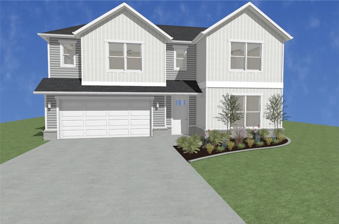 Sold before print. 5.49% INTEREST RATE/BUILDER BUY DOWN & fence, blinds and gutters included! Discover your dream home in the sought-after Osage Hills neighborhood. Delta plan with garage on the right and North facing! 9 ft ceilings, linear electric fireplace in the living room, LVP flooring throughout the main living areas and primary bedroom, quartz countertops and more. Chef's kitchen boasting frigidaire stainless steel appliances, gas range, pantry, quartz countertops, bar pull handles, large island and gorgeous backsplash. Luxurious primary bedroom features abundant natural light, while the spa-like primary bathroom offers a walk-in shower, tub, double sinks, and spacious walk-in closets. Additional features include a study on the main level, two large secondary bedrooms upstairs and a separate laundry room. Nestled on a generous lot with covered patio that overlooks the serene sodded, fully fenced backyard. Sturdy concrete siding & brick! Model home located at 6008 SW Coywolf St- Lot 122.