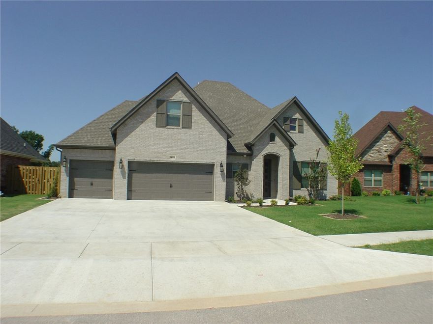 This stately executive style home is ready for you and your family! Large pantry in kitchen. Formal dining room. Master with en suite bath featuring walk-closet and shower. Three more guest bedrooms and additional guest bath upstairs. Powder room on main level for entertaining guests. Large, fenced back yard for pets. Three car garage. Great location!