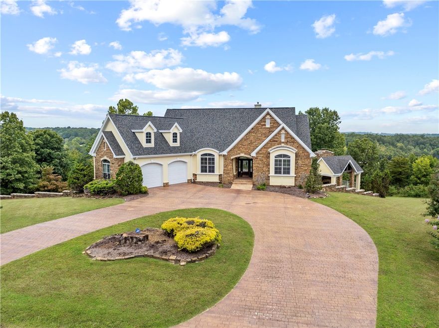 Welcome to your new home! This executive property, situated on 4.13 acres, offers breathtaking panoramic views of the picturesque Ozark Mountains. As you step inside, you'll be embraced by a world of comfort and luxury. Plenty of space for everyone, as this home features four bedrooms, with the option for a fifth.  For a relaxing evening, retreat to the cozy gazebo and enjoy the outdoor fireplace, surrounded by the soothing sounds of nature. A new roof was installed in September 2024. The property is conveniently located just 30 minutes away from the Buffalo National River to the south and the vibrant entertainment hub of Branson, MO to the north. Whether you explore the beauty of the Ozarks or indulge in a round of golf at professional-style courses, you'll find endless opportunities for enjoyment. Additionally, you have your choice of four stunning lakes, all within a 30-minute drive.