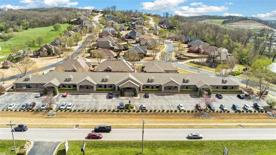 Creekstone Plaza space available. 1,250 SF. $2,604/ month + Electric. Excellent Bentonville location on McNelly Rd. Landlord pays Water, Trash, Ins., CAM, Sewer, Taxes. 3 Private offices, Conference Room, Kitchenette, Restroom, Lobby. High quality construction and finishes in this move-in ready space. Agent owned.