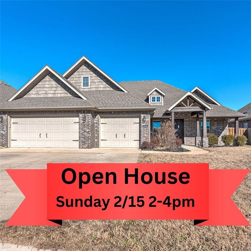 Highly desired, stylish, and spacious 4-bedroom, 3-bathroom home with a 3-car garage located in the Villages of Sloanbrooke, built by Riverwood Homes. This home offers a serene outdoor setting, as it backs up to the ponds along the Owl Creek Trail Corridor, where wildlife visit frequently. The spacious open kitchen features granite counters, gas cooktop, double oven, built in microwave, and a large island with a double basin sink.  The primary suite is situated on the main level and features an oversized bathroom equipped with double sinks, a walk-in shower, a tub, and a generously sized walk-in closet.. The large covered patio features a gas fireplace and is setup with 220 for a hot tub. Split floor plan with three bedrooms and two full baths on the main level and a fourth bedroom or bonus on the second. Home is plumbed for whole house vacuum system.