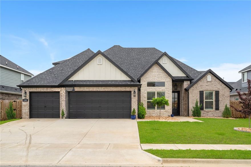 Welcome to this Diamond Estates property that is only 2 years old but has better than new updates in one of the most highly desired neighborhoods in Centerton! Over $20K in upgrades including plantation shutters throughout, custom extended patio, landscaping with outdoor lighting, added cabinetry with bench in the kitchen, whole-house air filtration system, and kitchen sink water filtration system. Other features include a large pantry, walk-in closets, soft close cabinets, shiplap accents. The home has an open layout with a split floor plan. There are 3 bedrooms and an office or 4th bedroom, along with a massive bonus room upstairs. The primary bedroom is elegantly appointed with exposed ceiling beams, and a gorgeous ensuite shines with decorative tile and connects to the utility room. After your showing be sure to check out the community Clubhouse, Pool, and fully stocked Pond! Being within walking distance to Bentonville West High School and just minutes from I-49 highway are great perks for this area as well!