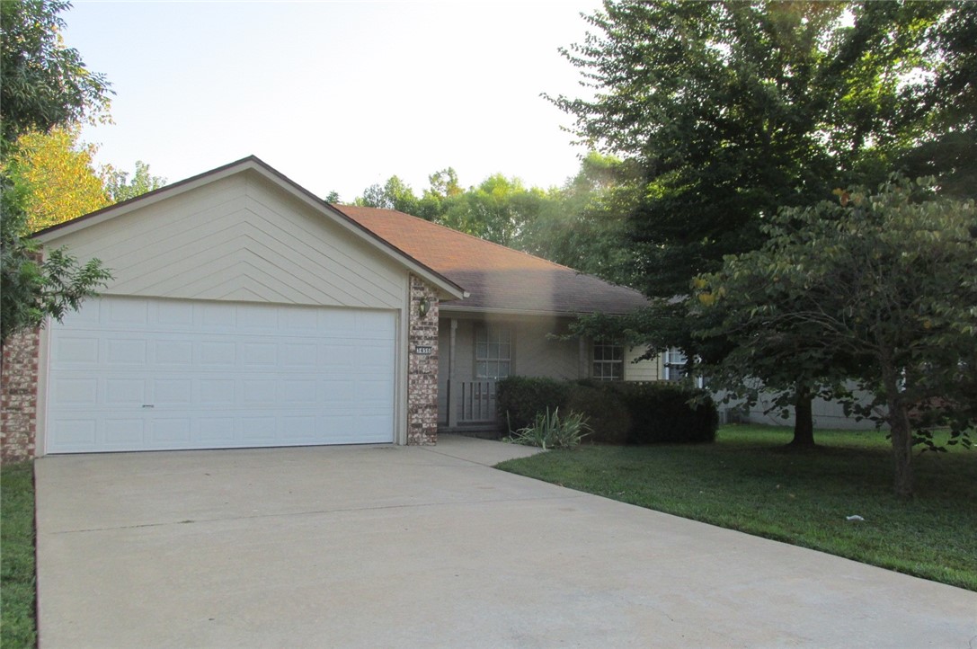 Great home in Fayetteville just off of Wedington. 3 bed 2 bath home. Living room features vaulted ceiling and wood burning fire place, Kitchen includes dishwasher and refrigerator. Mater bed has large walk in closet. Large fenced back yard with deck, park backs up to property. Attic fan as well.