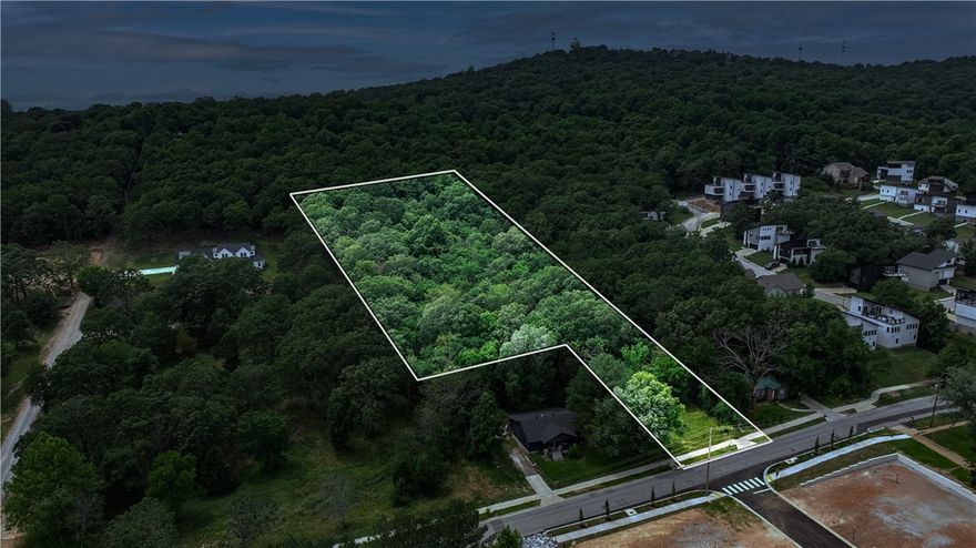 Subject to lot split. Please do not disturb tenants.
Rare opportunity to own 2 acres in the heart of Fayetteville, recently rezoned RSF-8. Prime location just minutes from Downtown Fayetteville, Dickson Street, and the University of Arkansas campus. Endless potential for development or investment in one of the city’s most desirable areas.