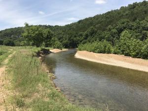 No prettier stream in all of north Arkansas, Crooked Creek. This Premier Blue Ribbon Smallmouth Bass Stream flows year round through approximately 1 1/2 miles of this beautiful property. Approx. 175 acres in nice pasture and hay meadows. Some Marketable timber with beautiful bluffs and awesome private views. Some bottom land but mostly out of flood area. Pond and two other springs. Electricity on property with two wells and homesites. Fenced and cross fenced for nice cattle, horse farm or development property. Only one mile off of Hwy 65. 20 minutes to Harrison and shopping. One hour to Branson, MO. Link to nice You Tube Video on farm. Go to Photos above and click Video B.