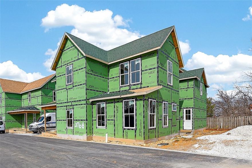 Welcome to Smyth Crossing – where history, community, and thoughtful design meet in East Fayetteville’s coveted Crossover area. Born from a vision to preserve the cherished home of immigrant Peter Smyth, this neighborhood blends heritage with modern living. Tree-lined streets, green spaces, and timeless architecture create a place to connect and celebrate the Ozarks’ beauty. Among its standout homes, The Prow House combines charm, function, and versatility. It features 4 beds, 2.5 baths in the main home- versatile space with 1-bath above the garage, perfect for guests or extended family. A welcoming front porch and private courtyard offer inviting spots for morning coffee or evening tea, while the open floor plan inside flows effortlessly for entertaining and everyday living. Luxury finishes and an efficient layout make this home as stylish as it is comfortable. Minutes from top schools, parks, trails, and shopping. More than a neighborhood, it’s a living tribute where legacies are honored and new stories begin.