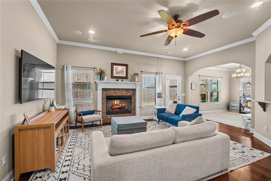 3 bed, 2.5 bath home with 1,890 sq ft and a rare 3 car garage, a hard-to-find feature in homes under 1,900 sqft. Built in 2015, this home offers a functional layout with great everyday living space. The large kitchen opens to the living room and includes a dining area, creating an ideal space for gathering and entertaining. The layout of the kitchen allows for ample cabinets, storage & also include a pantry. Just off the kitchen is a formal dining room that could easily serve as a home office, playroom, or craft space. The bedrooms offer great natural light and spacious closets, giving everyone room to spread out. Don't underestimate the functionality of having a 1/2 bath right off the entryway. The backyard includes a play structure that can convey, adding extra value and fun to the outdoor space. Conveniently located near the elementary and high school, this home combines comfort, flexibility, and location—all in one great package.