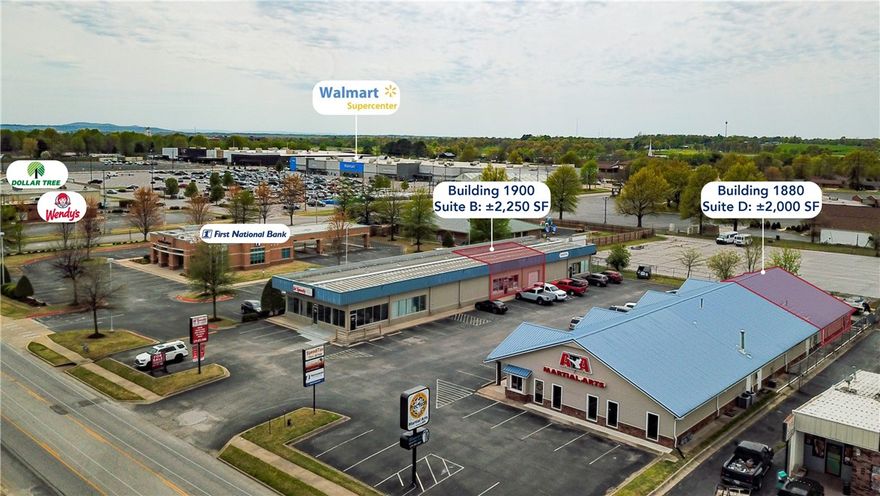 • Flex Space. Mostly open floor plan with two restrooms and one small office. Rollup Door (9x9). Front and Rear entrance. One Electrical/Storage Closet