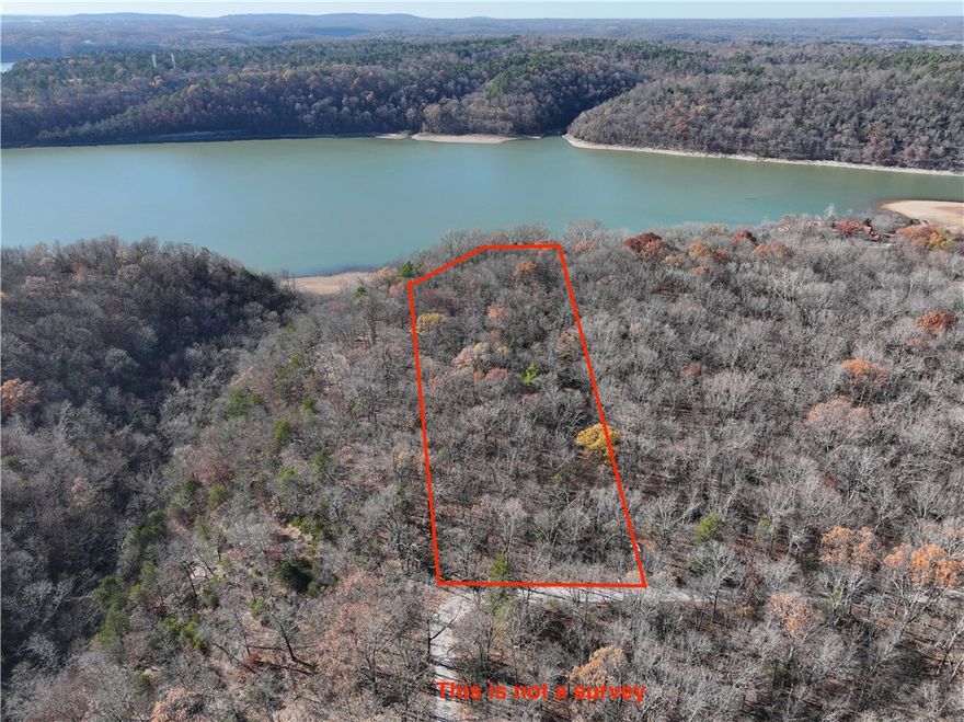 Buildable 5 acre lot with a gorgeous lake view which was recently perced for a 3 bedroom home in 2 separate locations. The lot sits on a level ridge top that slopes into Beaver Lake on the western side.  Corp owns the property to the South.  There is a private road that runs along the length of the property. Electricity is located nearby.  Lots of privacy with this property with no other builds in sight.  A great location for a luxury build or a weekend getaway.
 weekend getaway. Deeded to the Corp line