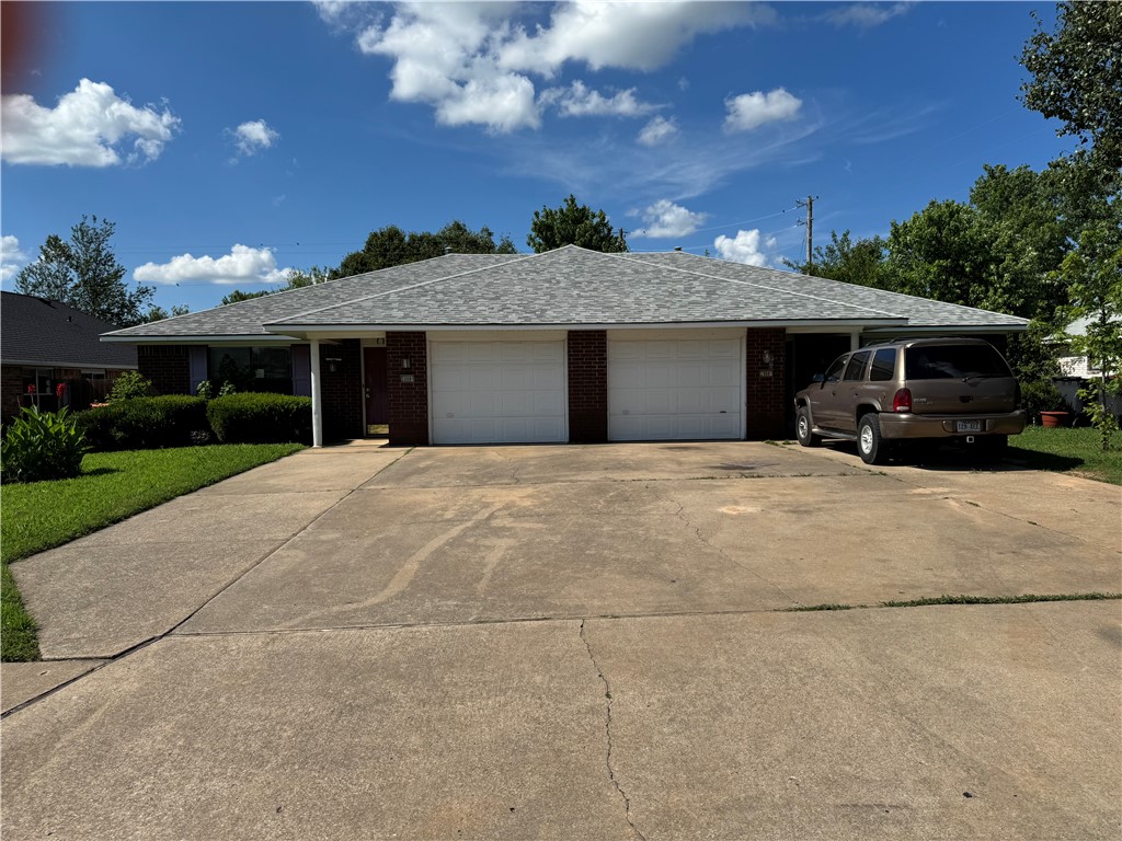 is duplex was originally listed in a group of 8 duplexes to sell together (MLS#1303166) then seller decided to let them go singly. 2 BR, 2 Bath, 1 Car Garage. Central Heat & Air. Brick exterior. new roof, Privacy fenced. extra wide concrete driveway.