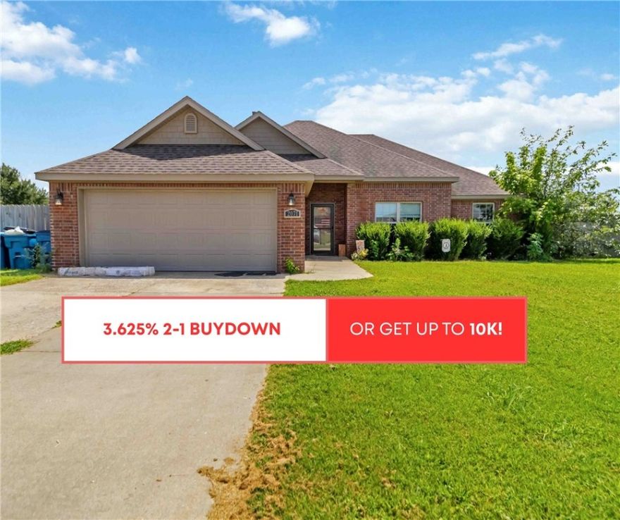 Welcome to 2071 Fields Cove in Pea Ridge, an all-brick home with custom cabinets, beautiful wood-look tile, and no HOA. Step outside to your own backyard retreat featuring a 5-year-old above ground pool with a deck and a 2-year-old pump, plus a covered patio perfect for relaxing or entertaining. This home is ideally located just 15 minutes from downtown Bentonville, 9 minutes from Big Sugar Golf Club, and only 3 minutes from Pea Ridge High School. As an added bonus, the seller is offering a $3,000 allowance. A perfect mix of comfort, convenience, and low-maintenance living in a growing community!