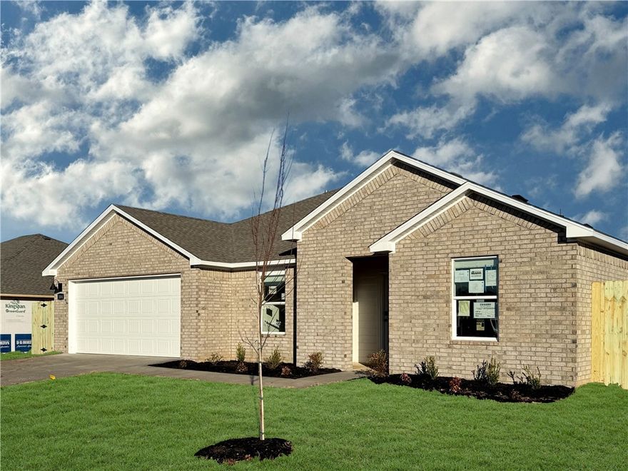 Sold before print! Beautiful Bandera Plan in Rolling Meadows, in Pea Ridge, Arkansas! Each home in Rolling Meadows is meticulously crafted with attention to detail, creating a space that feels both luxurious and welcoming. From the moment you walk through the door, you'll be greeted by modern features and spacious a layout that caters to every lifestyle. Our homes boast premium finishes and thoughtful designs, ensuring that you'll be stepping inside your own personal oasis. These homes will be complete with LVP flooring throughout (two-story plans will have carpet on stairs and upstairs) and wood shelving in all closets, pantry, and utility room. The kitchen will have quartz kitchen counters, 36-inch cabinets, and stainless-steel appliances with a Gas Range! The primary bath will feature quartz countertops, double sinks, and a walk-in shower. Each home comes with 4-sided brick with Hardie ® fascia per plan. Home will have a Garage Door Opener. Taxes and Parcel TBD.