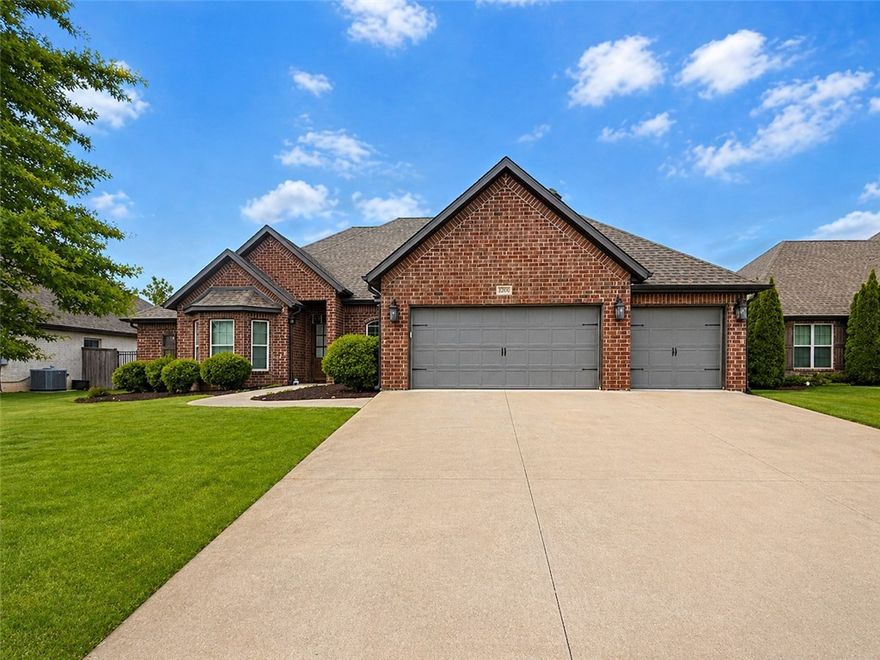Beautifully maintained home in one of Bentonville’s desirable SW neighborhoods! This spacious property features an open-concept layout with a bright kitchen offering granite countertops, ample cabinetry, and a large island overlooking the living area—perfect for entertaining. The split floor plan provides privacy, with a generous primary suite including a spa-like bath, dual vanities, soaking tub, and walk-in shower. Secondary bedrooms are well-sized with great natural light. Step outside to a covered patio and an expansive, fully fenced backyard—ideal for gatherings, pets, or future outdoor upgrades. Conveniently located just minutes from Bentonville schools, shopping, dining, and quick access to I-49. A great opportunity to own a move-in-ready home in a growing area!