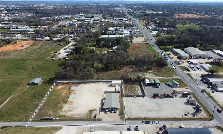 Total building sf: 5,720 sf
Property ac: 2.51 ac
Yard space: 1.51 ac
Asking price: $935,000
Grade level doors: 1 (10' x 12')
Dock level doors: 1 (standard dock)
Min wall height: 11'
Maximum peak height: 13' 7"
Clear span: 9' 10"

Parking spaces: 10
Property highlights:
3 mile drive to Interstate-49
2,500 sf of warehouse space
2,300 sf of office space
Four offices, one conference room, two bathrooms, and one breakroom