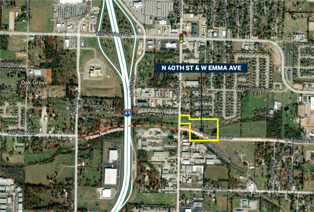 This prime commercial retail land in Springdale, Arkansas, offers a unique opportunity in one of the fastest-growing communities in Northwest Arkansas. With a total of 9.6 acres available, the property is divided into three lots ranging from 1 to 5 acres, priced between $95,000 and $790,000. The site benefits from the new Emma Avenue bridge extension, enhancing connectivity between West and East Springdale, and is zoned MF-12, suitable for a variety of commercial uses. Proximity to national and local retailers and major roads makes this an ideal location for your next commercial venture. SEE ALSO MLS #'s 1290181, 1290184 and 1290186.