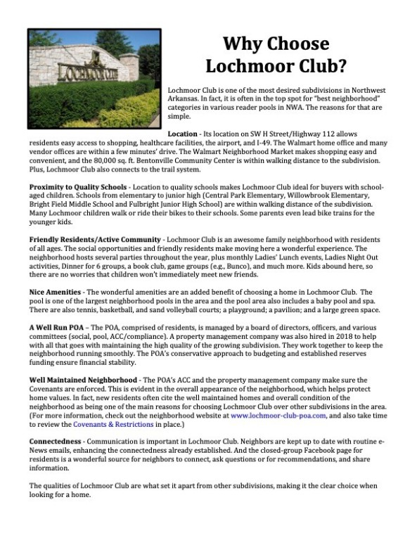Lochmoor Club Sub Ph Ii Bentonville - Residential