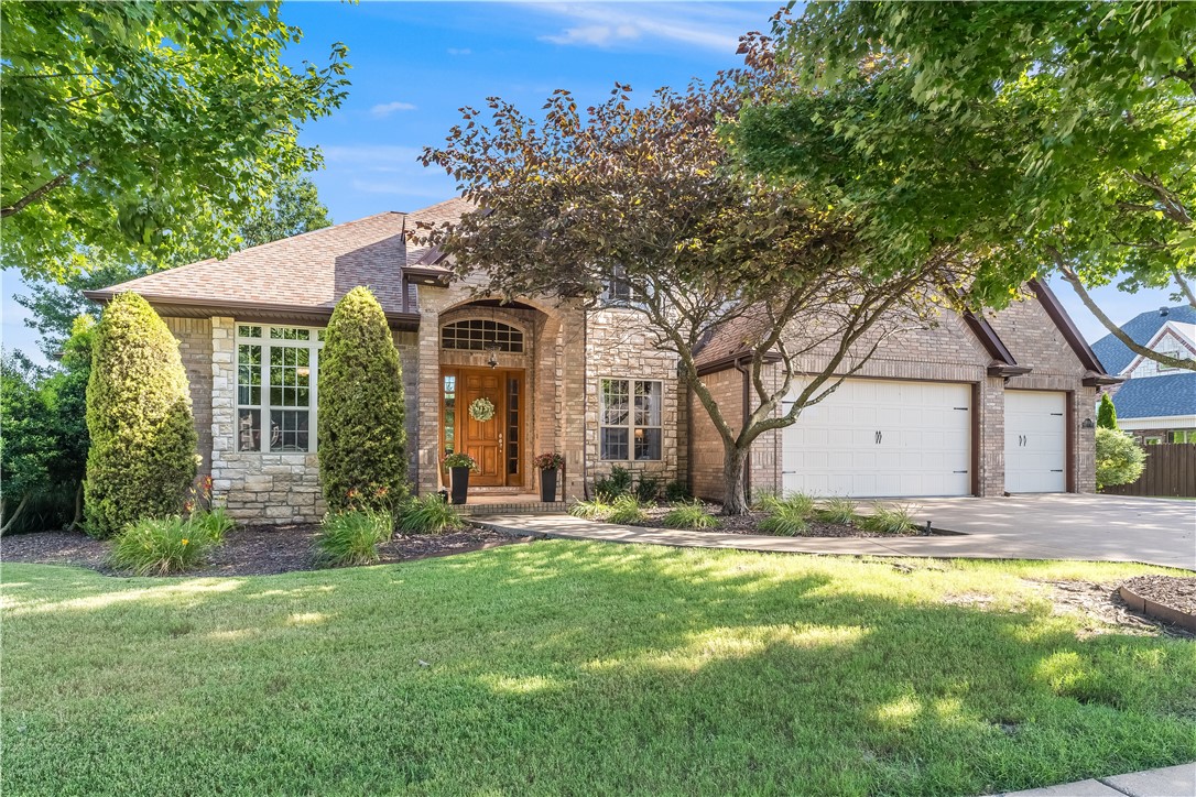 Beautifully maintained executive home in Rogersā desirable Cross Creek neighborhood, offering 5 bedrooms plus a dedicated office. Nestled on a professionally landscaped ?-acre lot with green space behind and to the side, this one-owner home delivers both privacy and space. The main level features soaring 30-foot ceilings, two living areas, a spacious kitchen, primary suite, office, guest bath, utility room, and a 3-car garage. French and sliding doors open to a covered patio with an outdoor fireplaceāperfect for seamless indoor-outdoor living and entertaining. Upstairs, youāll find four additional bedrooms and two full baths. Thoughtfully designed with high-end finishes, abundant natural light, and functional layout. Just 3 miles to Uptown Rogers, 2 miles to I-49, and close to walking and biking trailsāthis is the one youāve been waiting for!